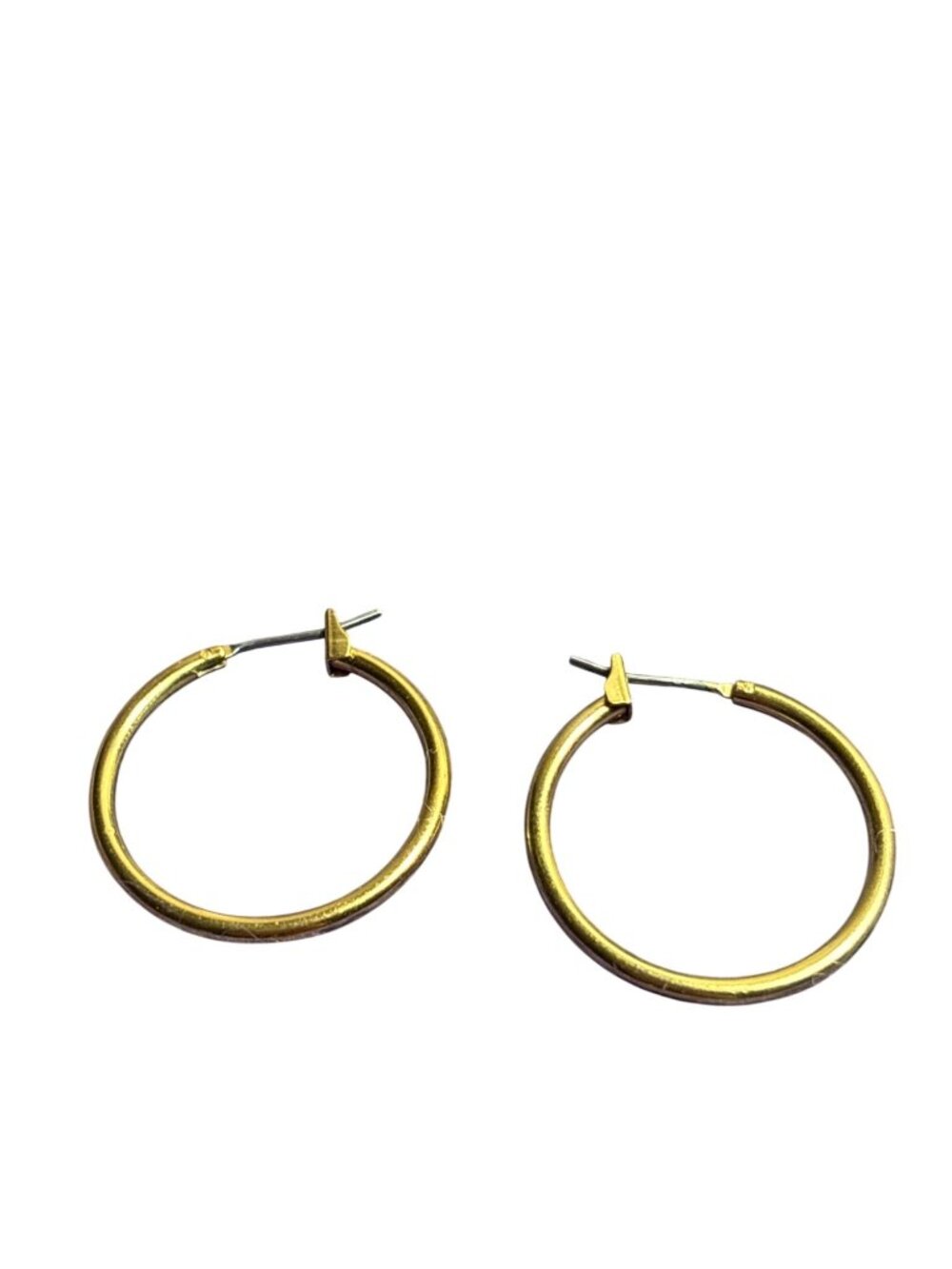 Goldtone Hoop Earrings 1 inch